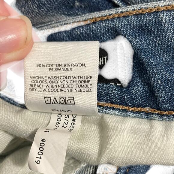 Express Conscious Edit Jeans Size 12 Long Relaxed Straight Low Rise Button Fly - Picture 9 of 16